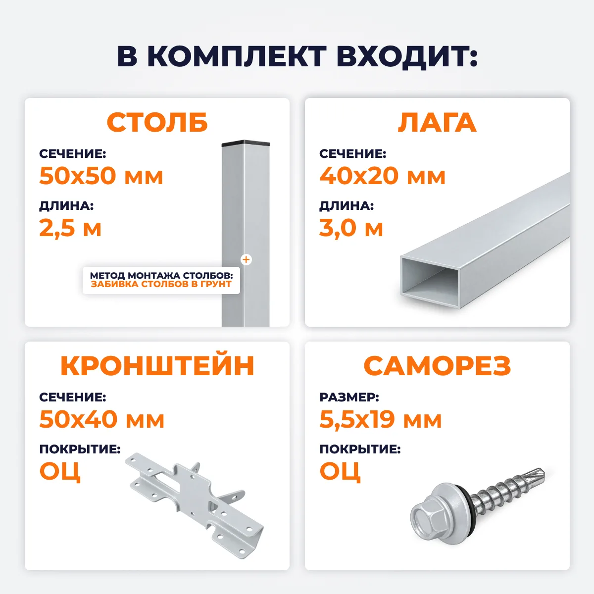 Забор ЭКОНОМ,1,5 м из Штакетника в 1 ряд, цвет на заказ (забивка столбов в грунт)
